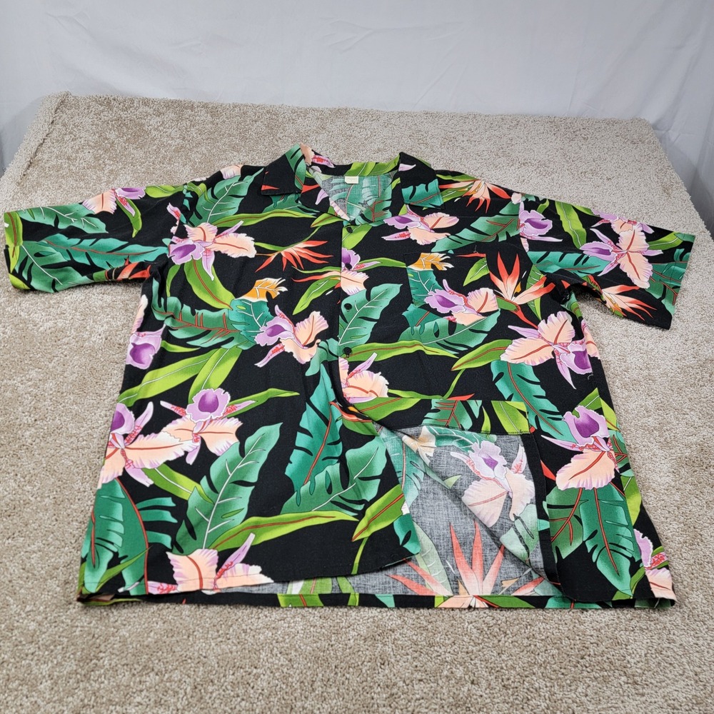 Floral Hawaiian Shirt Tropical Print Short Sleeve Button‎ Up Menswear